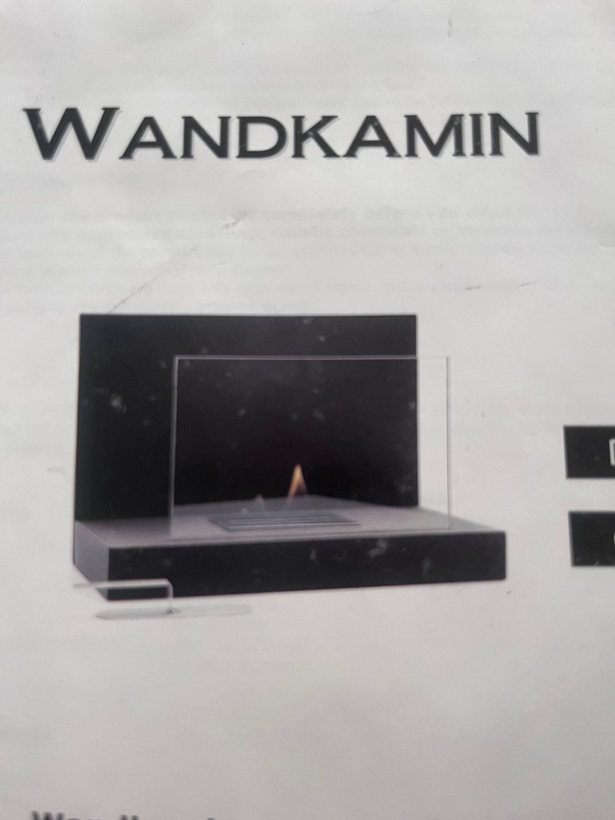 Bio ethanol wand haard  Wall Fireplace, Ophalen, Zo goed als nieuw, Vrijstaande haard, Overige soorten
