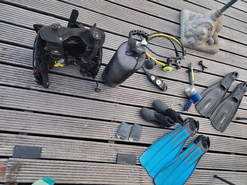 duikset in een koop € 350 onderdelen ook los te koop, Watersport en Boten, Ophalen, Gebruikt, Overige typen