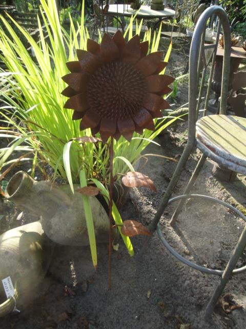 zonnebloem  cortenstaal, Antiek en Kunst, Ophalen of Verzenden