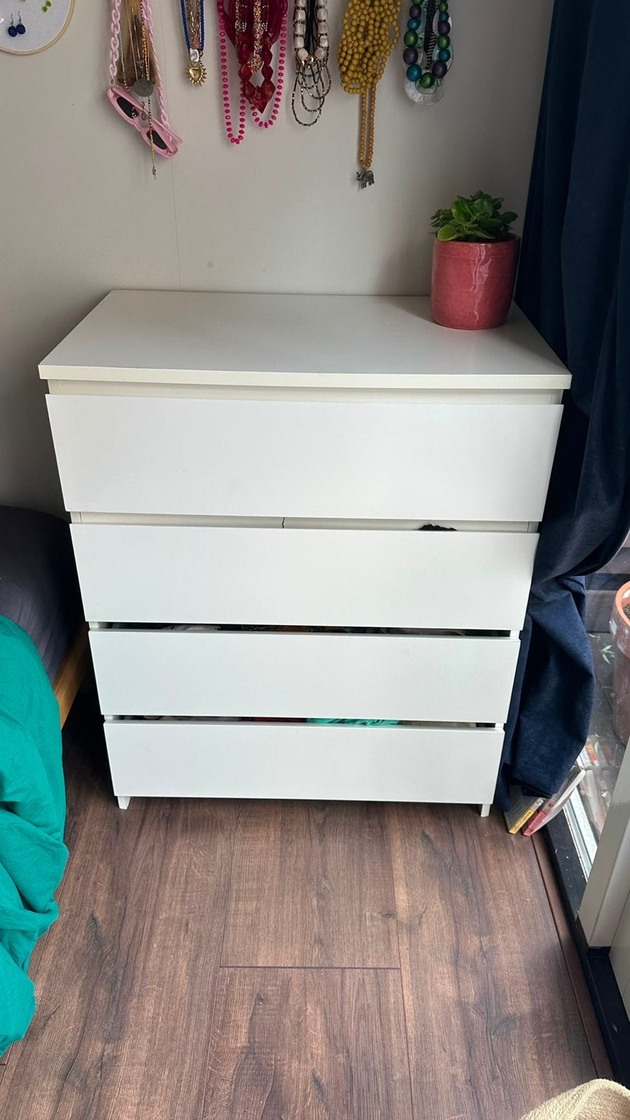 IKEA Malm ladekast wit 100x80cm, Ophalen, Gebruikt, 100 tot 150 cm, 50 tot 100 cm