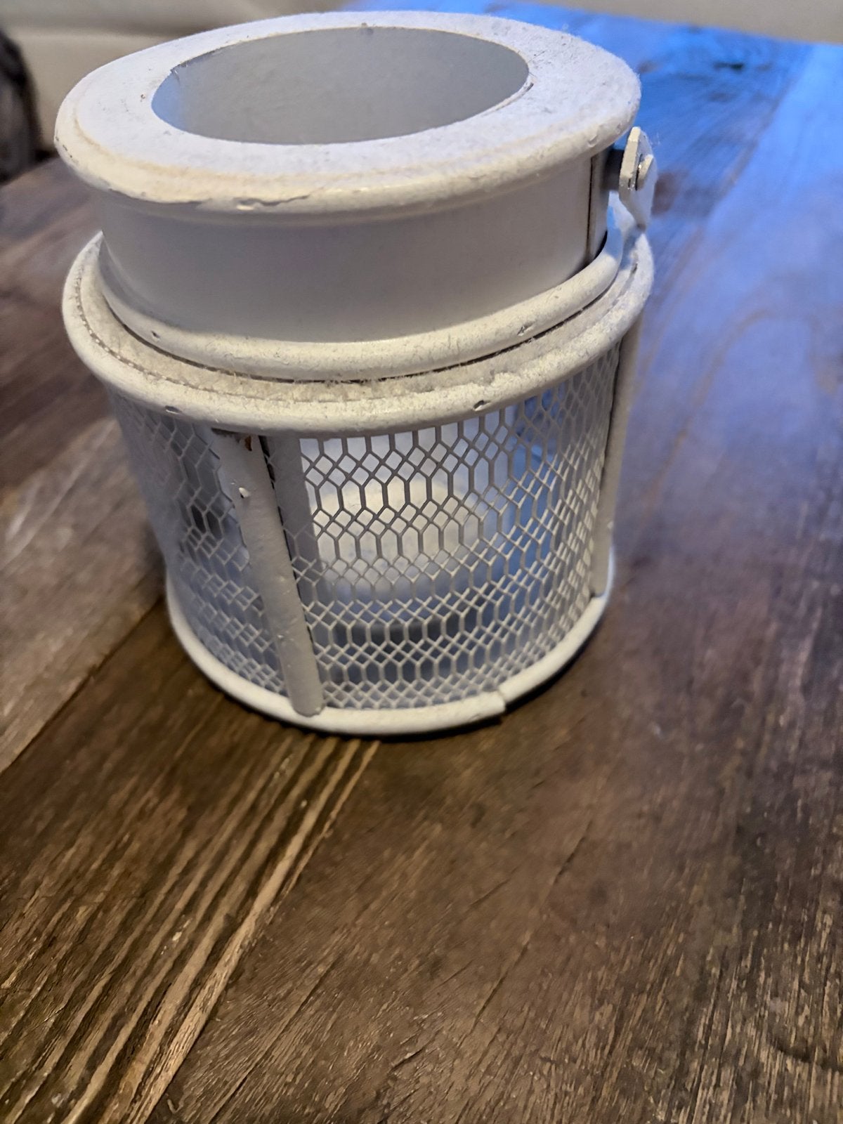 Rivièra Maison Windlicht - Wit voor Beach Stijl Woonkamer, Ophalen of Verzenden, Metaal, Wit, Landelijk