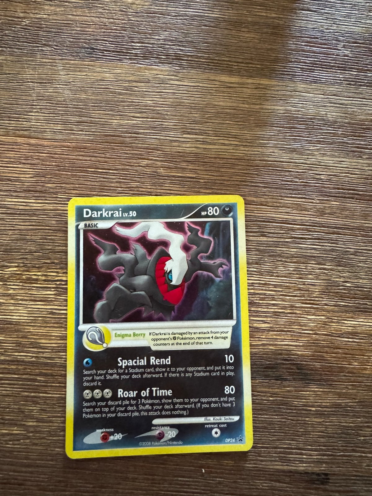 Pokémon Darkrai LV.50 DP24 Promo Kaart, Ophalen of Verzenden, Gebruikt, Losse kaart