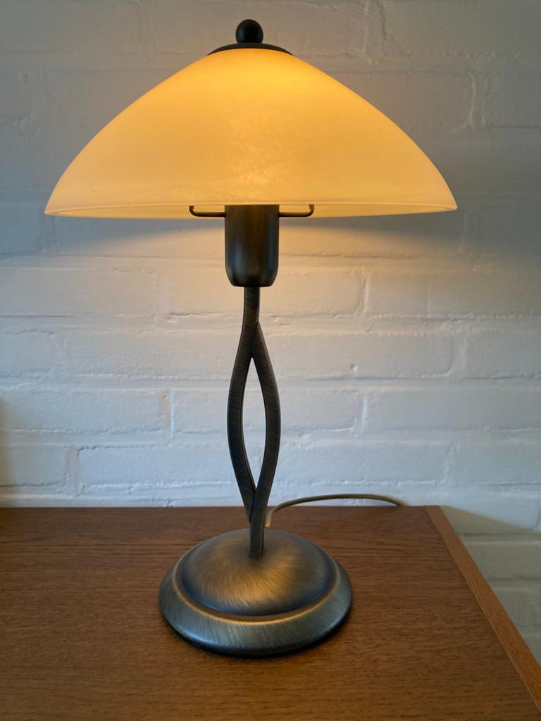 Steinhauer CAPRI tafellamp 6842 brons, Ophalen of Verzenden, Zo goed als nieuw, Glas, Minder dan 50 cm