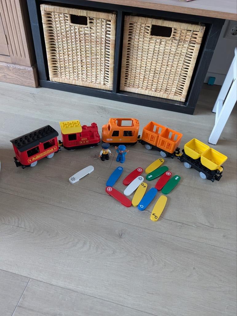 2 Duplo treinen + spoor, Ophalen, Zo goed als nieuw