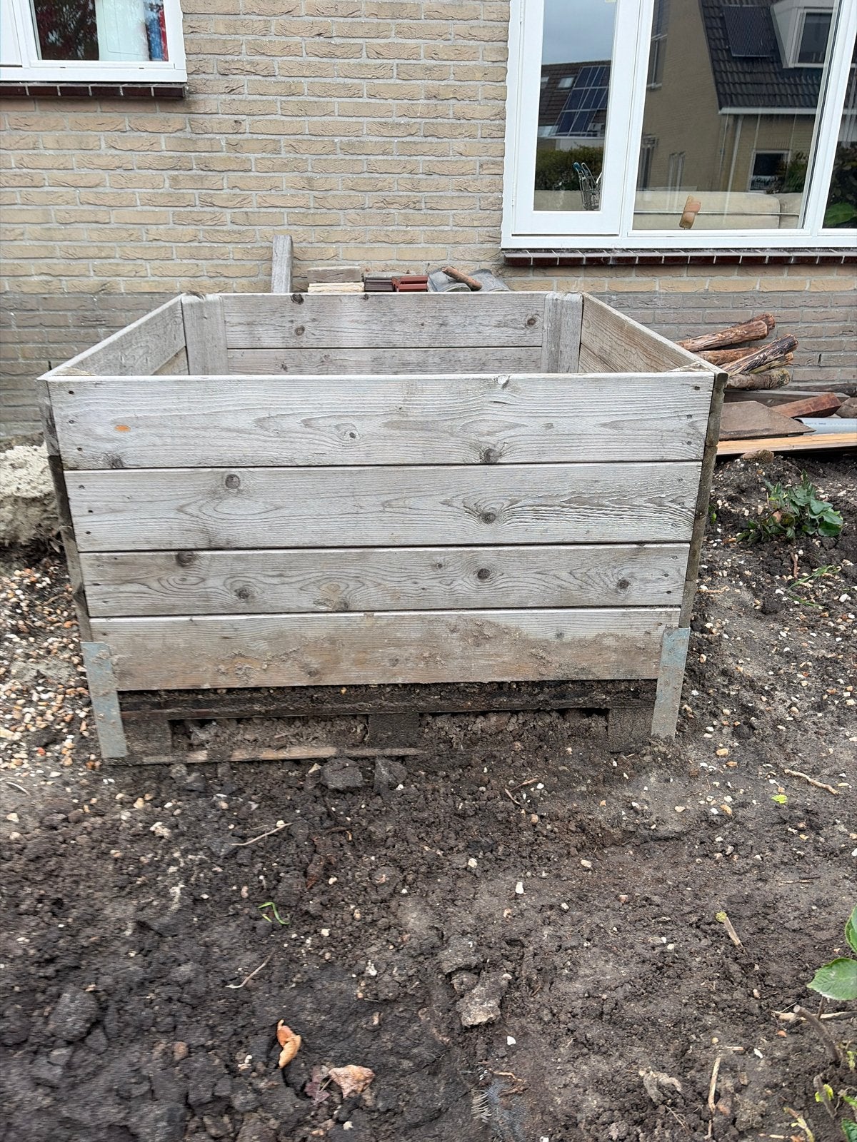 Mooie houten kist 110x110x 70 cm kuub kist, Tuin en Terras, Ophalen, Gebruikt, 100 cm of meer, Vierkant