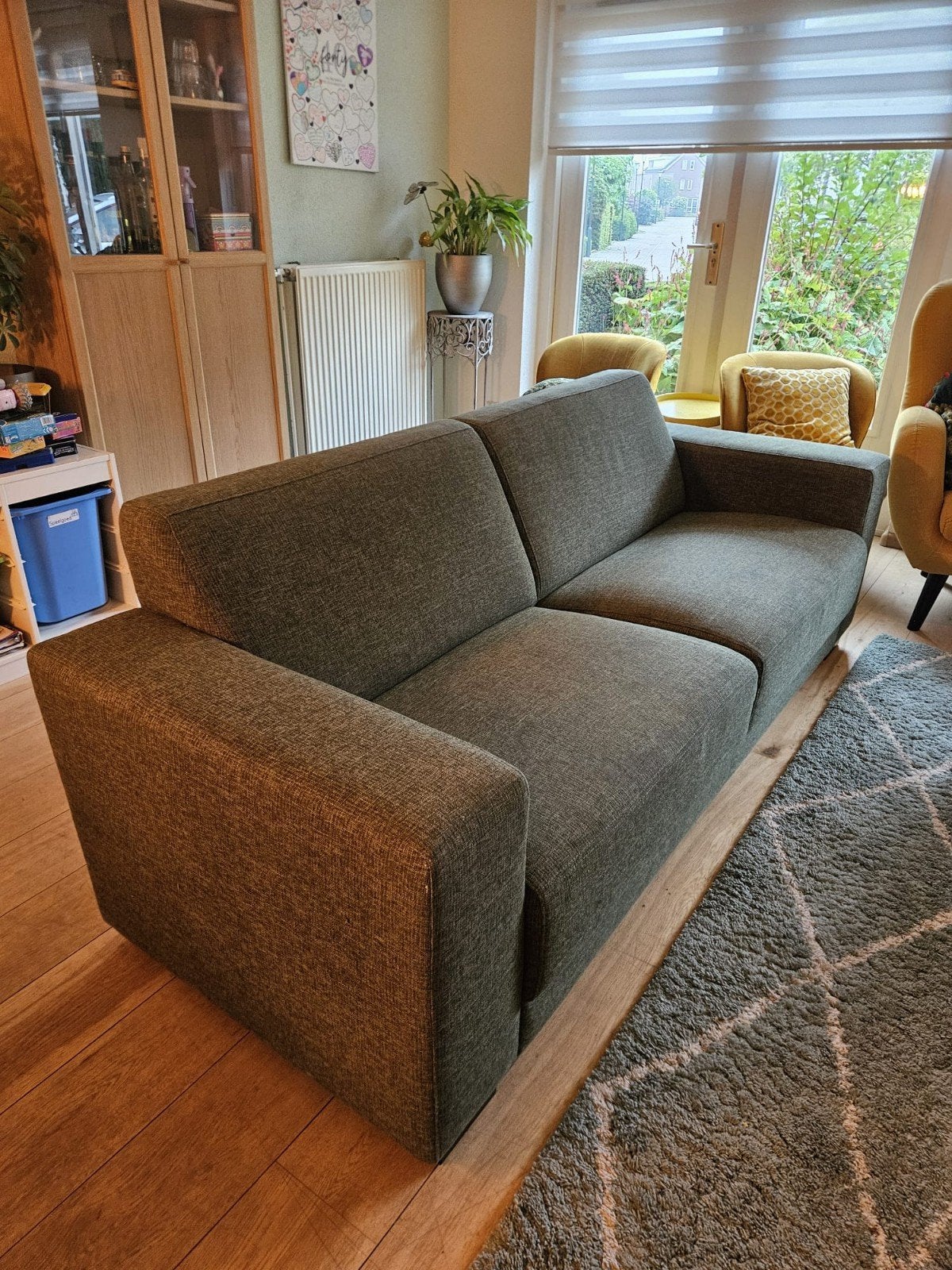 2.5-zits bank van Pronto olijfgroen, Ophalen, Gebruikt, Driepersoons, 75 tot 100 cm