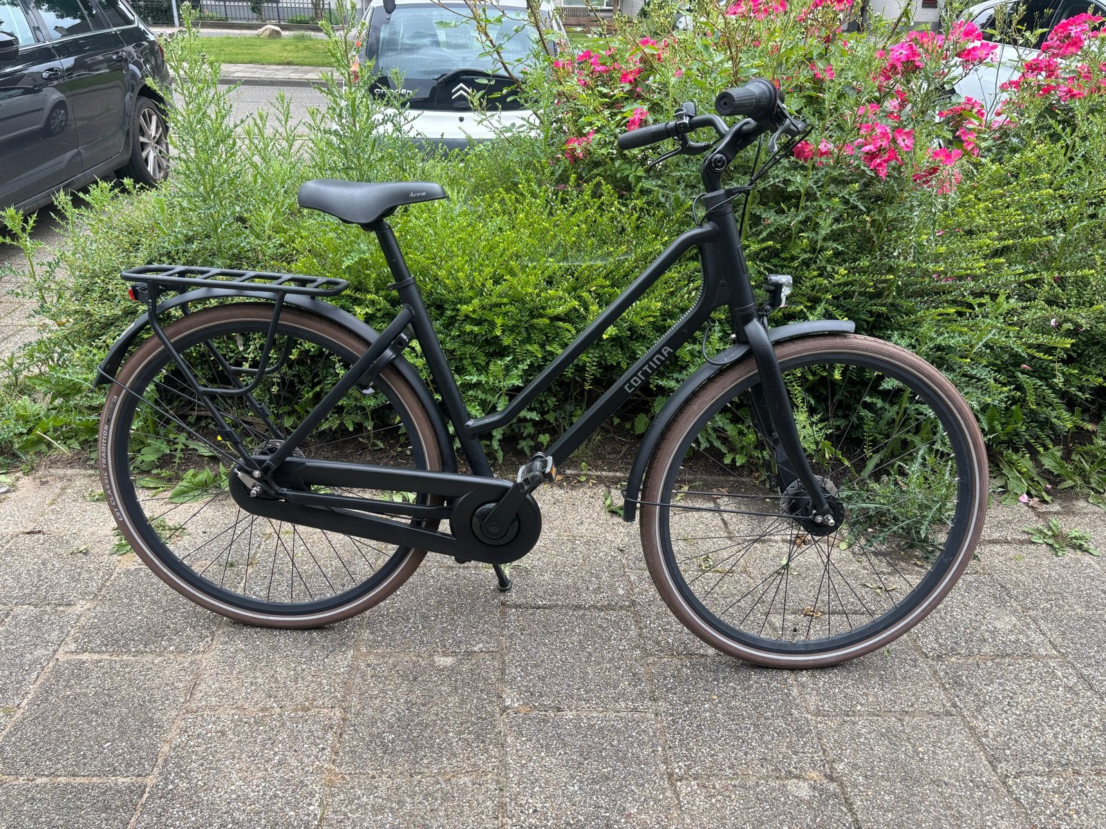 Cortina Foss D50 - 28 inch - Mat Zwart - Gebruikt, Fietsen en Brommers, Fietsen | Dames | Damesfietsen, Trommelrem, Ophalen, Overige merken