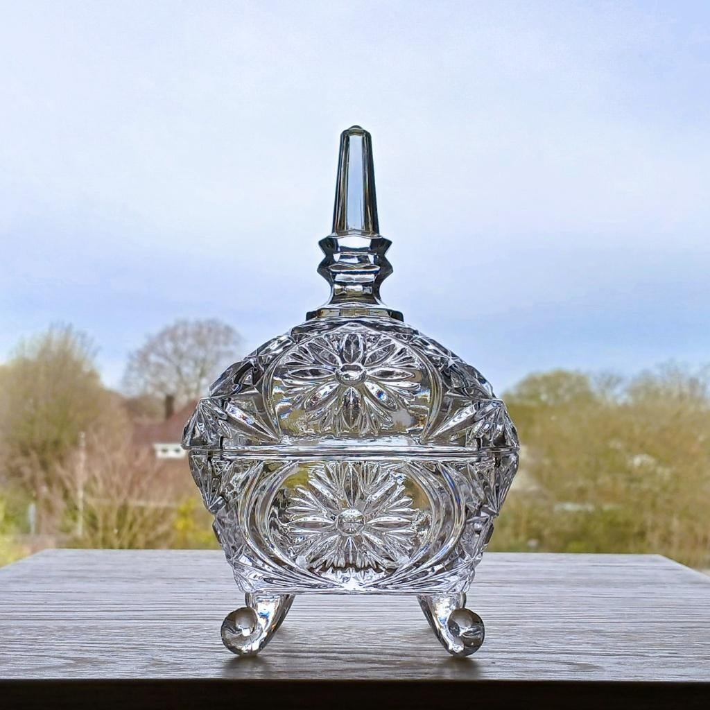 Schaal met Deksel Annahütte Bleikristall Vintage, Ophalen of Verzenden