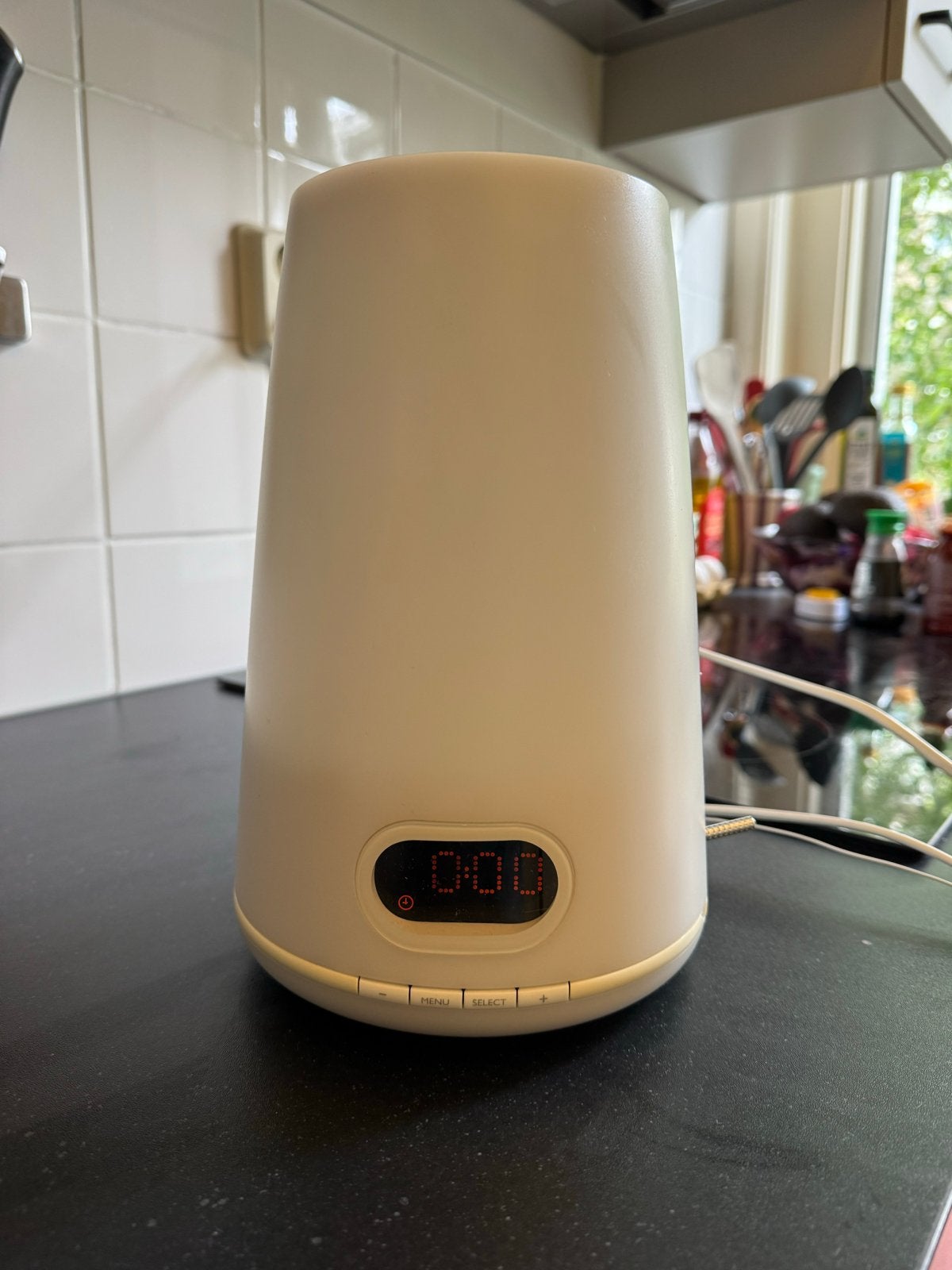 Philips Wake-up Light HF3500/01 - Wekker met licht, Ophalen of Verzenden, Gebruikt, Digitaal