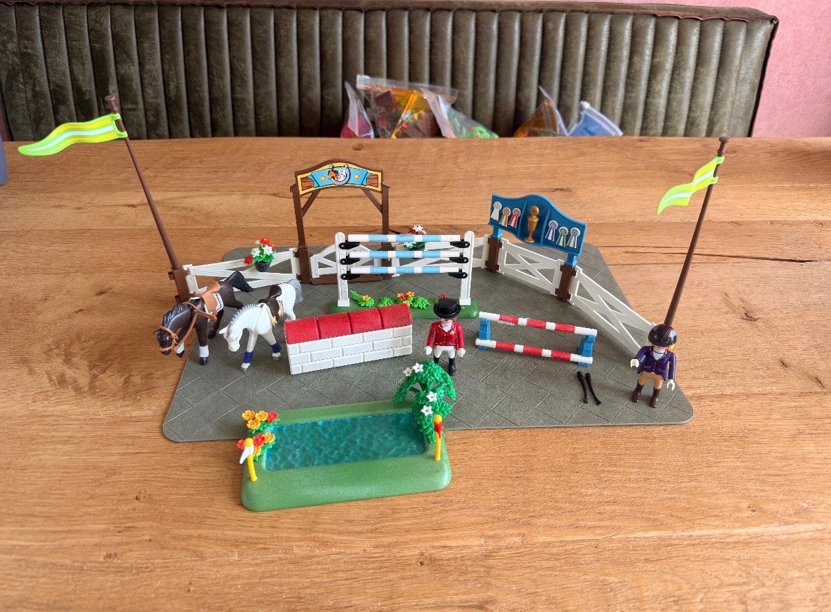 6930 Playmobil Paardenshow/Springparcours 100% compleet, Ophalen, Complete set, Overige typen, Zo goed als nieuw