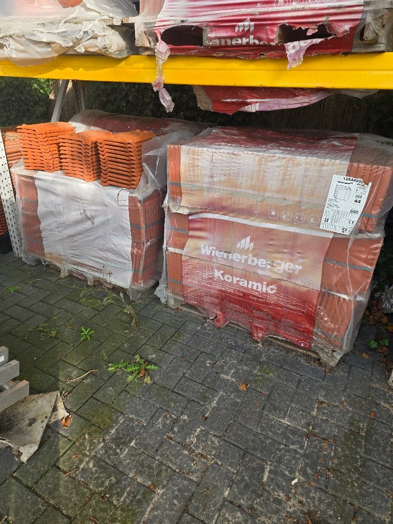 Tuile du nord natuurrood restpartij, Ophalen, Steen of Klei, 15 m² of meer, Dakpannen