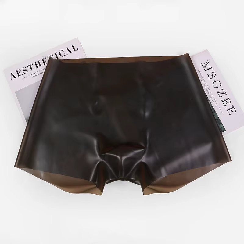 Zwarte latex heren onderbroek, Verzenden, Zwart, Boxer