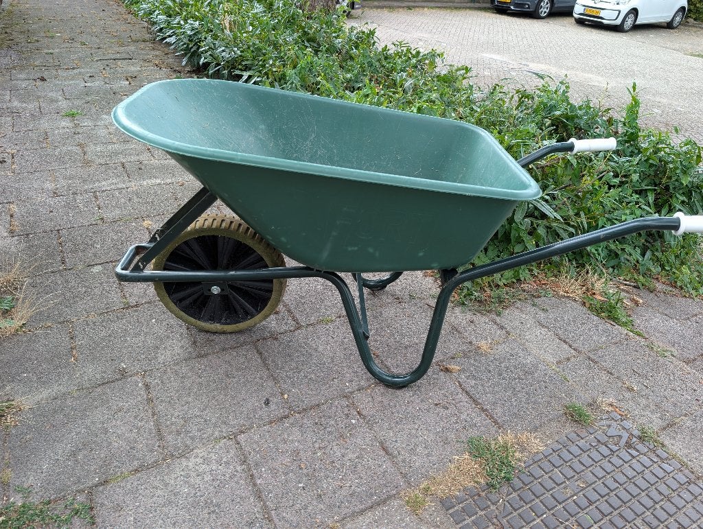 Altrad Fort Kruiwagen TK100 Groen Kunststof 100 Liter, Tuin en Terras, Kruiwagens, Ophalen, Gebruikt, FORT, Eenwielig