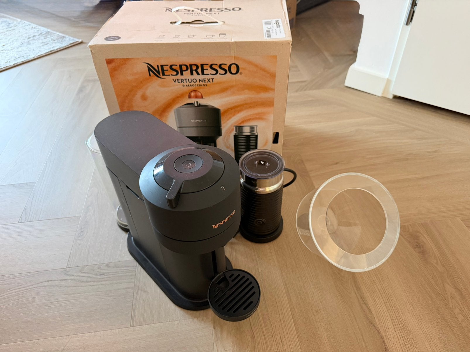Nespresso Vertuo Next + Aeroccino, Ophalen of Verzenden, Zo goed als nieuw