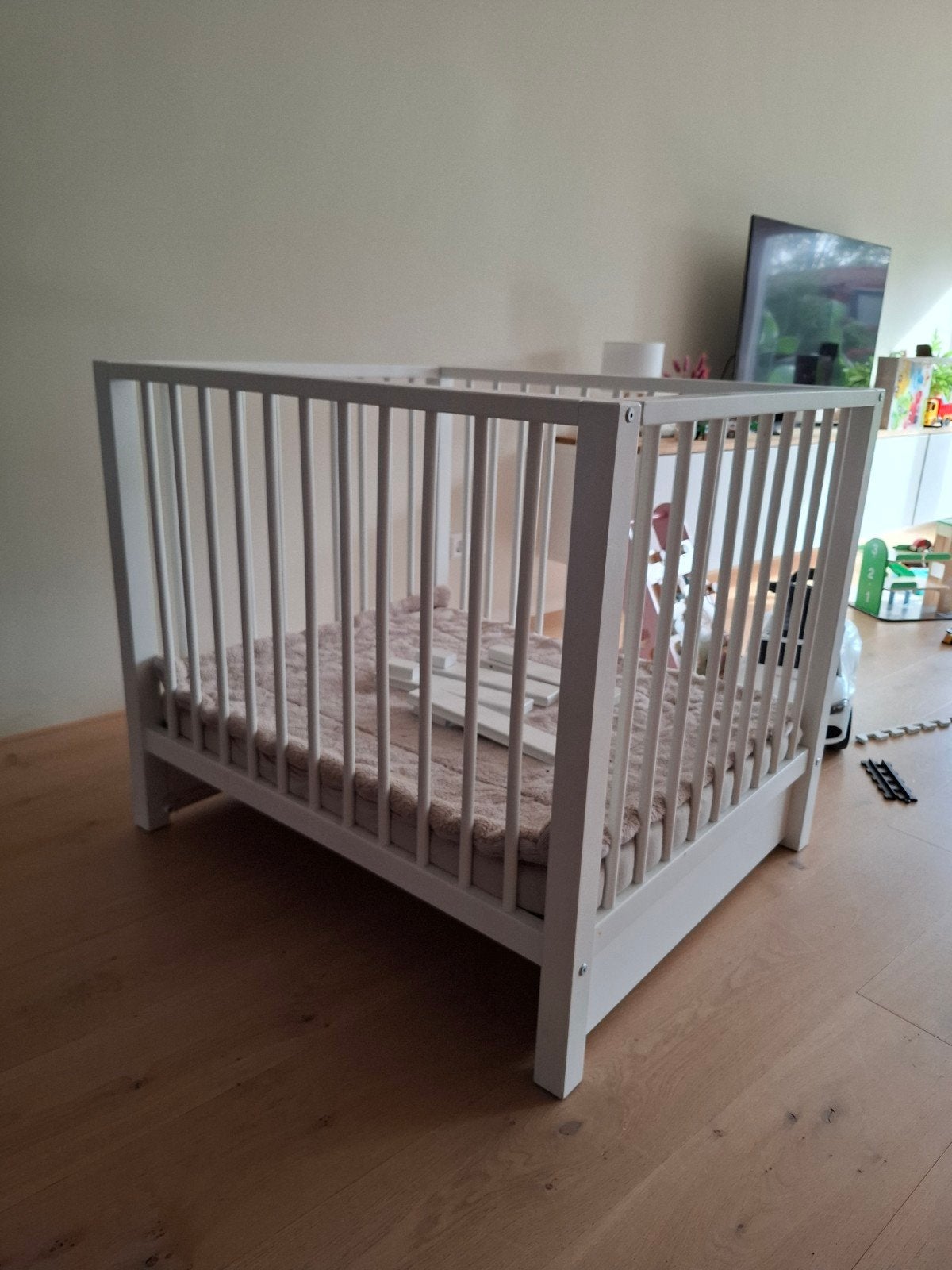 witte box, Kinderen en Baby's, Ophalen, Gebruikt, In hoogte verstelbaar