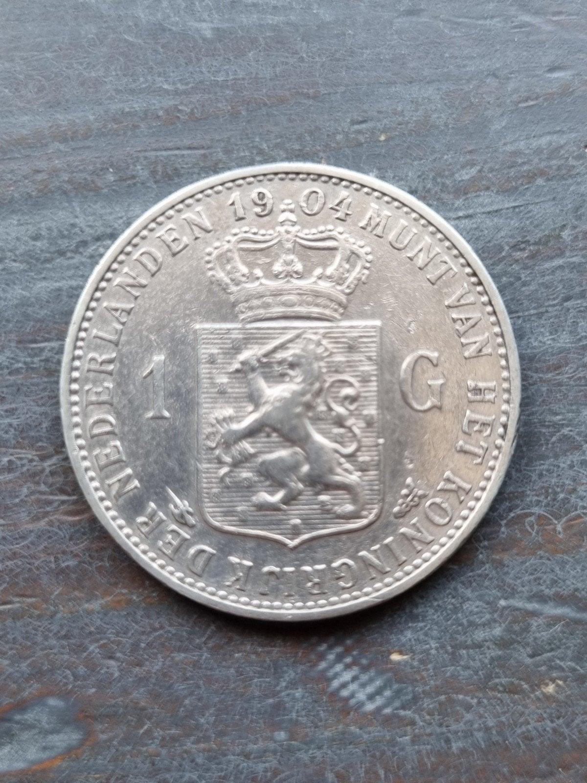 1 gulden 1904 Wilhelmina, Ophalen of Verzenden, Koningin Wilhelmina, 1 gulden, Zilver