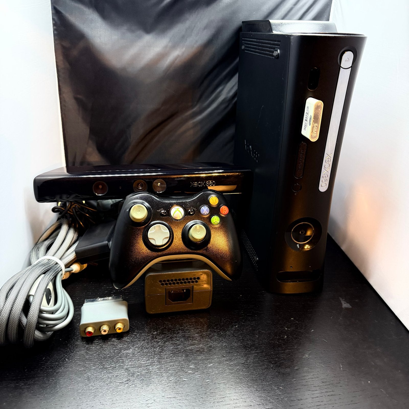 Xbox 360 Elite 120GB + Kinect + originele controller, Met kinect, 360 E, Ophalen of Verzenden, S