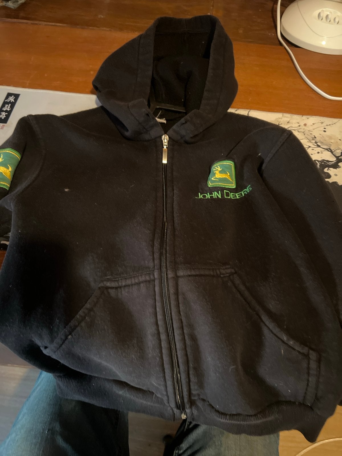 John Deere hoodie maat 140, Ophalen of Verzenden, Gebruikt, Jongen of Meisje, Trui of Vest