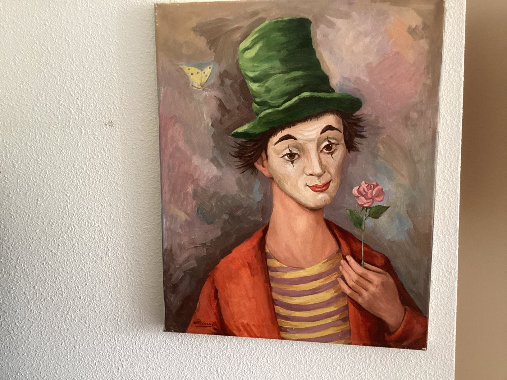 Clown .. geschilderd // 50x40 cm, Ophalen of Verzenden