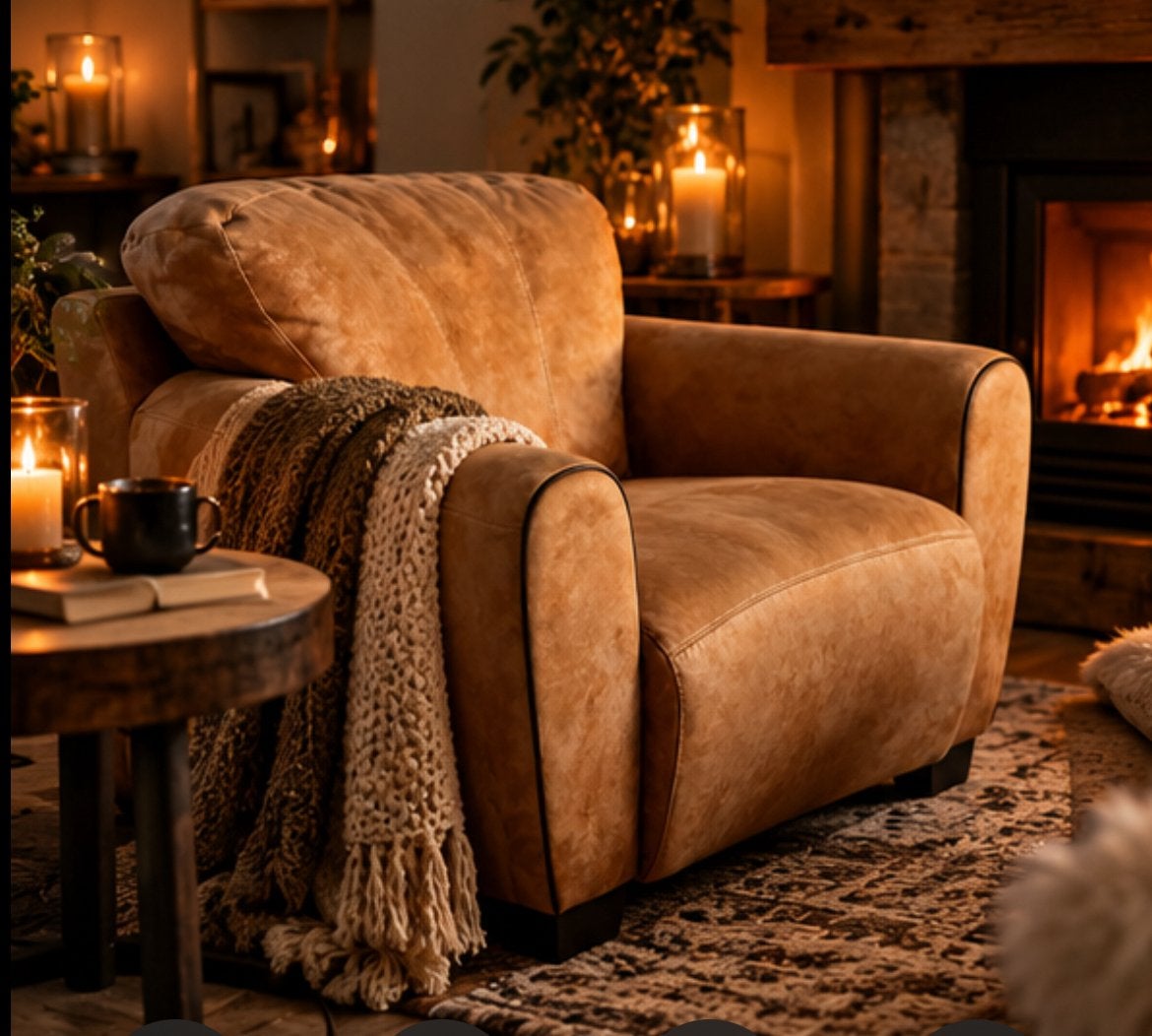 Luxe cognac fauteuil Robuust/comfortabel/stijlvol/eyecatcher, Ophalen, Zo goed als nieuw, 75 tot 100 cm, 50 tot 75 cm