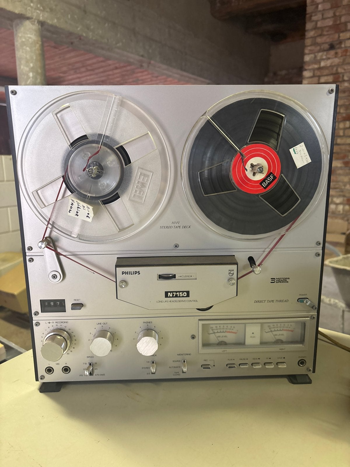 Philips N7150 Bandrecorder - Werking Onbekend, Ophalen, Defecte bandrecorder, Met banden