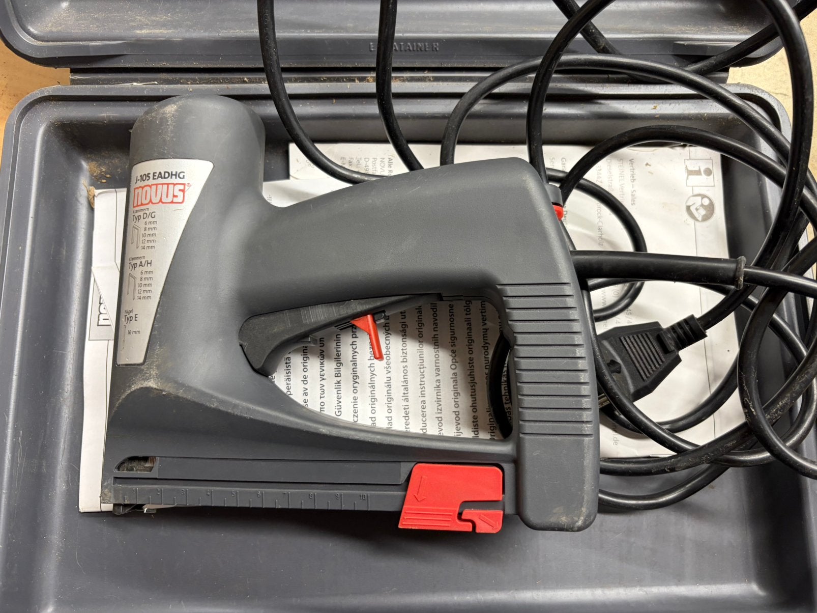 Novus elektrische nietmachine, Ophalen of Verzenden, Gebruikt
