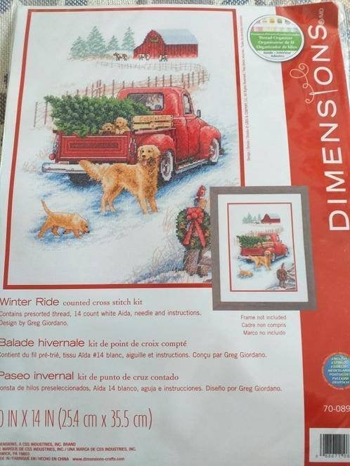 Borduurpakket Winter Ride van Dimensions, Ophalen of Verzenden, Nieuw, Borduurpakket