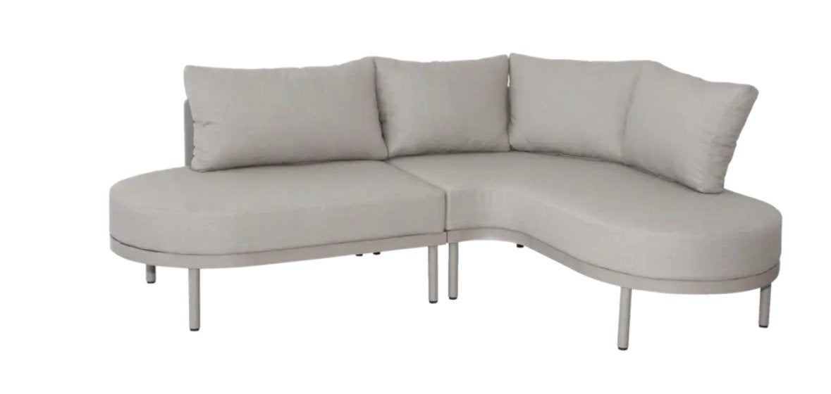 Loungeset tuin Mila beige staal, Ophalen, Nieuw