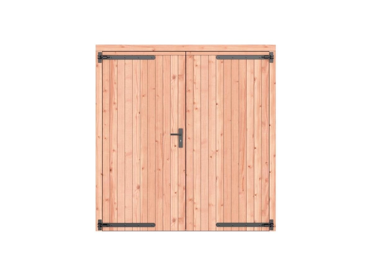 Dubbele Deur van Douglashout 190x202 cm, Ophalen, 120 cm of meer, Nieuw, Buitendeur