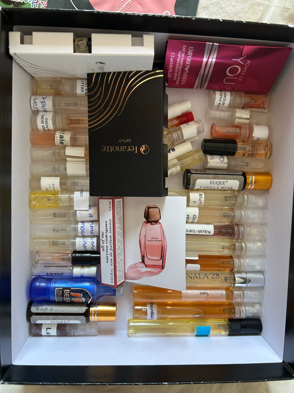 Grote collectie parfum samples en miniaturen, Ophalen of Verzenden, Gebruikt