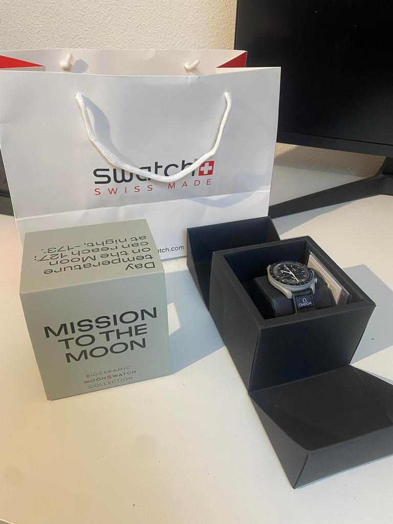 Omega X Swatch Mission To The Moon, Verzenden, Nieuw, Kunststof, Omega