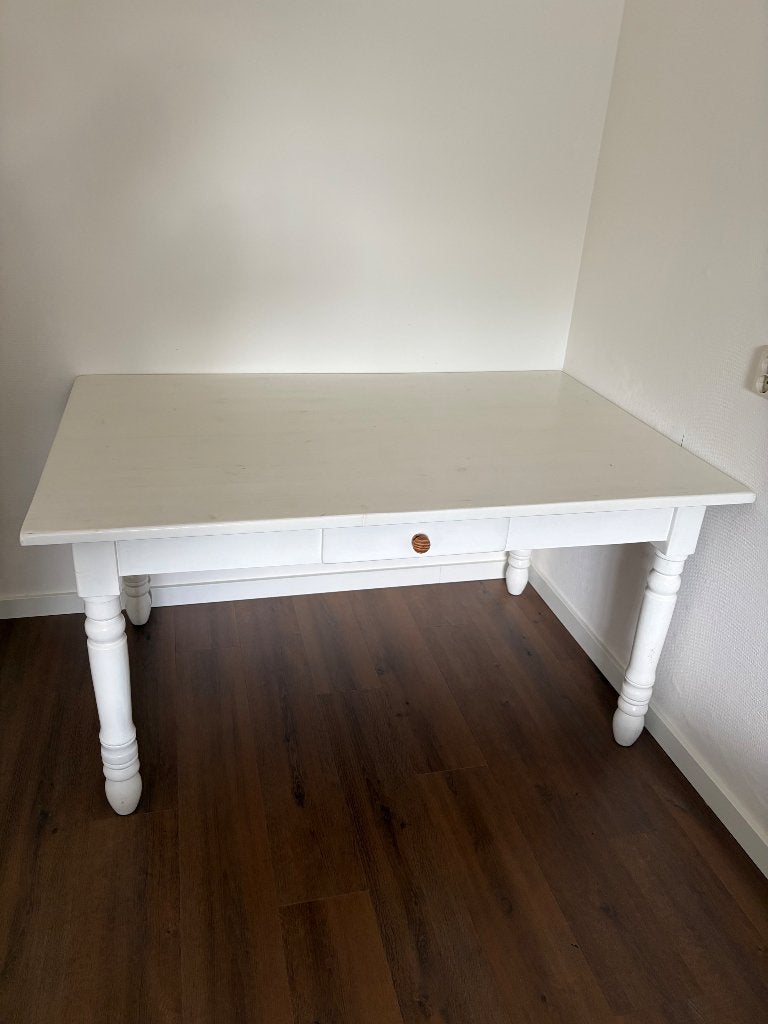 Eettafel met vier stoelen, Ophalen, Gebruikt, 100 tot 150 cm, 50 tot 100 cm