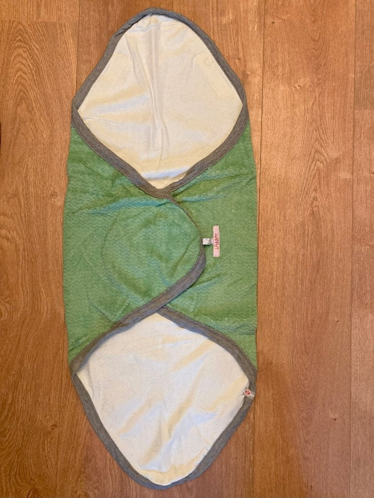 Lodger voetenzak / wikkeldeken / wrapper / speelkleed groen, Kinderen en Baby's, Wasbaar, Lodger, Ophalen of Verzenden, Zo goed als nieuw