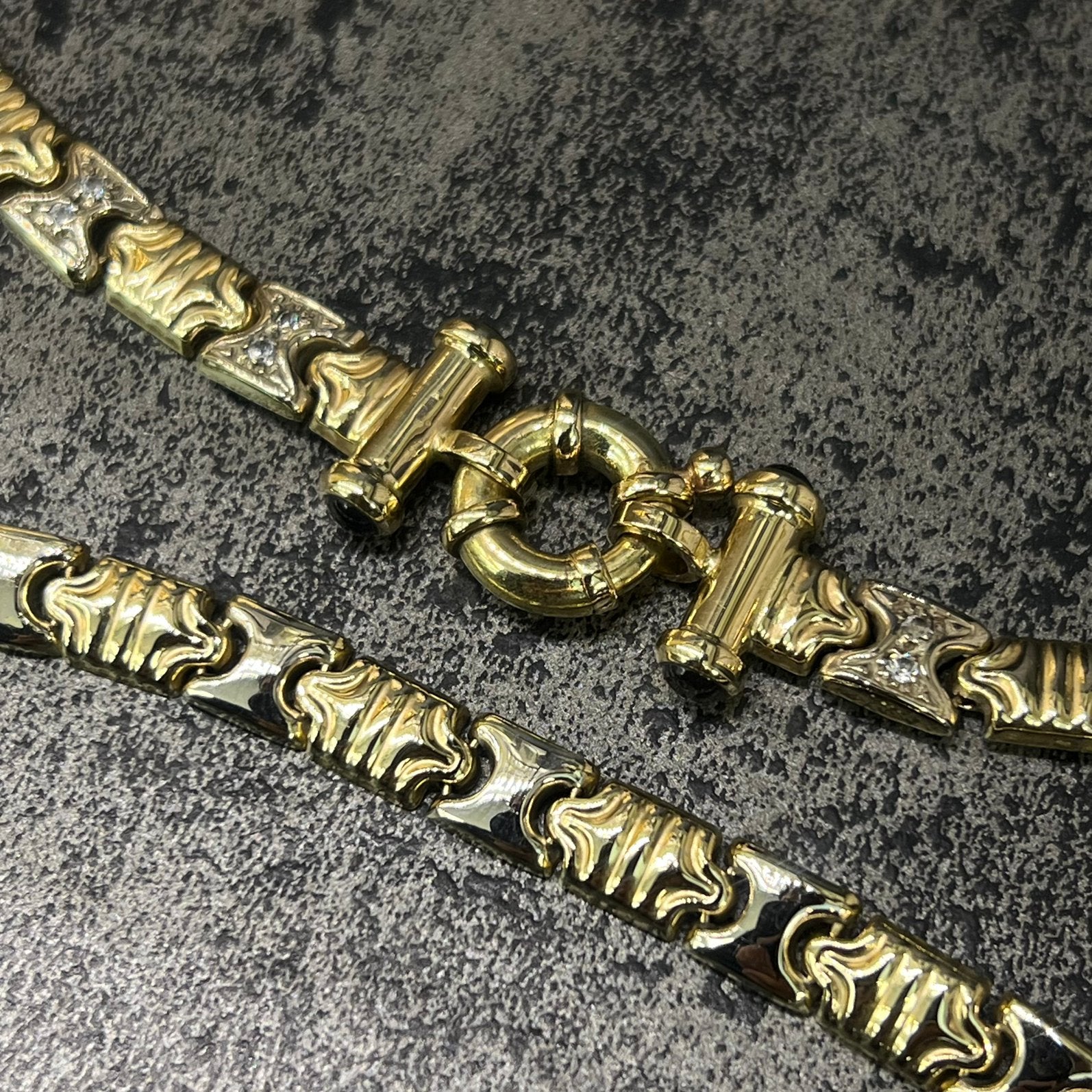 14k gouden ketting collier bvlgari schakel, Sieraden, Tassen en Uiterlijk, Kettingen, Ophalen of Verzenden, Zo goed als nieuw