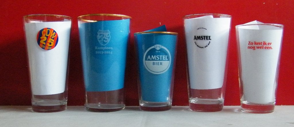 Amstel Bier glazen -24-, Verzamelen, Biermerken, Ophalen, Zo goed als nieuw, Glas of Glazen, Amstel