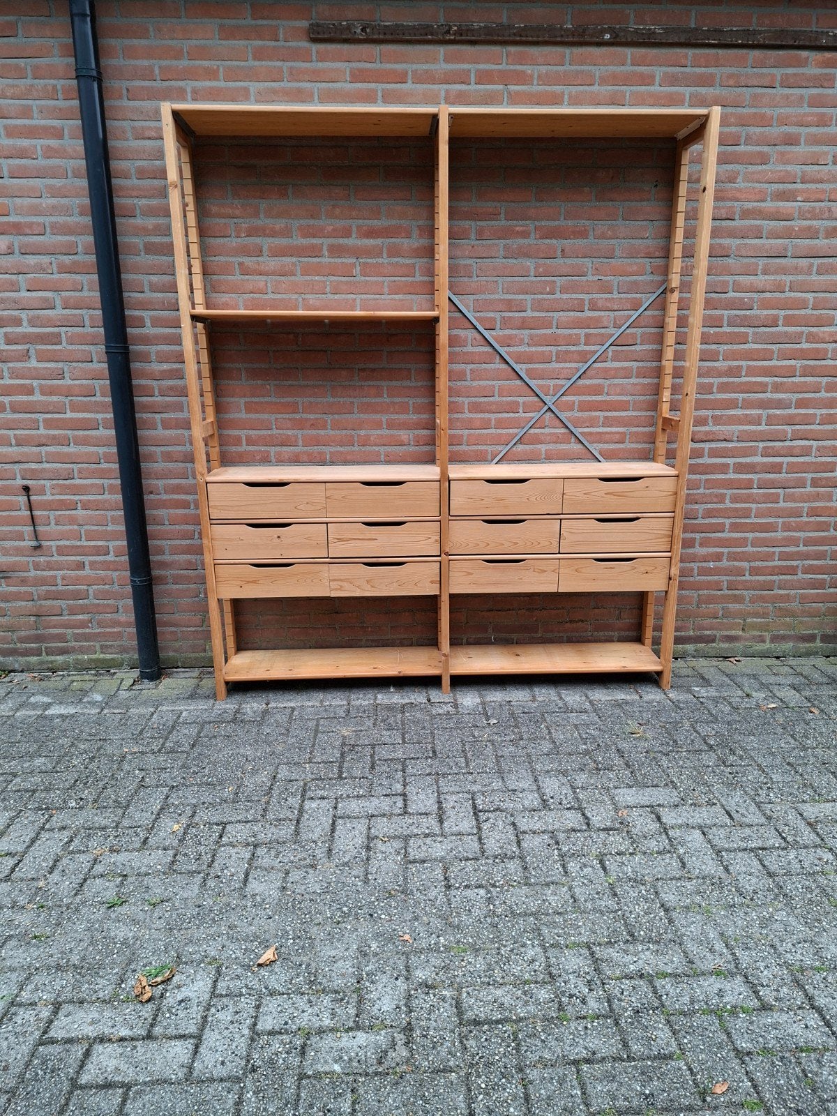 Vintage Unieke Bruynzeel kast met lades 210 x 184 x 30 cm, Ophalen, Zo goed als nieuw, Gerrit mouwweg 91 8075AH Elspeet, By-henk