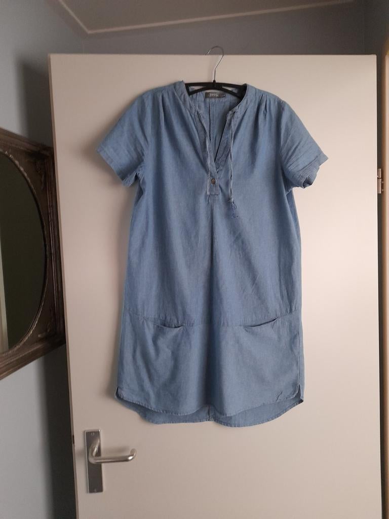 Dames jurk /tuniek Geisha mt S/M, Maat 38/40 (M), Geisha, Blauw, Ophalen of Verzenden