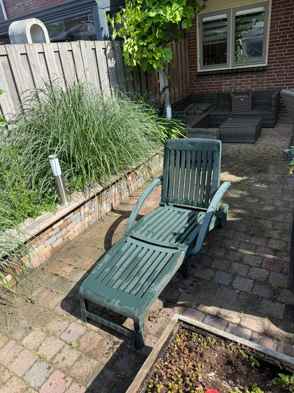Hartman loune stoel verstelbaar, Ophalen, Zo goed als nieuw, Kunststof, Verstelbaar