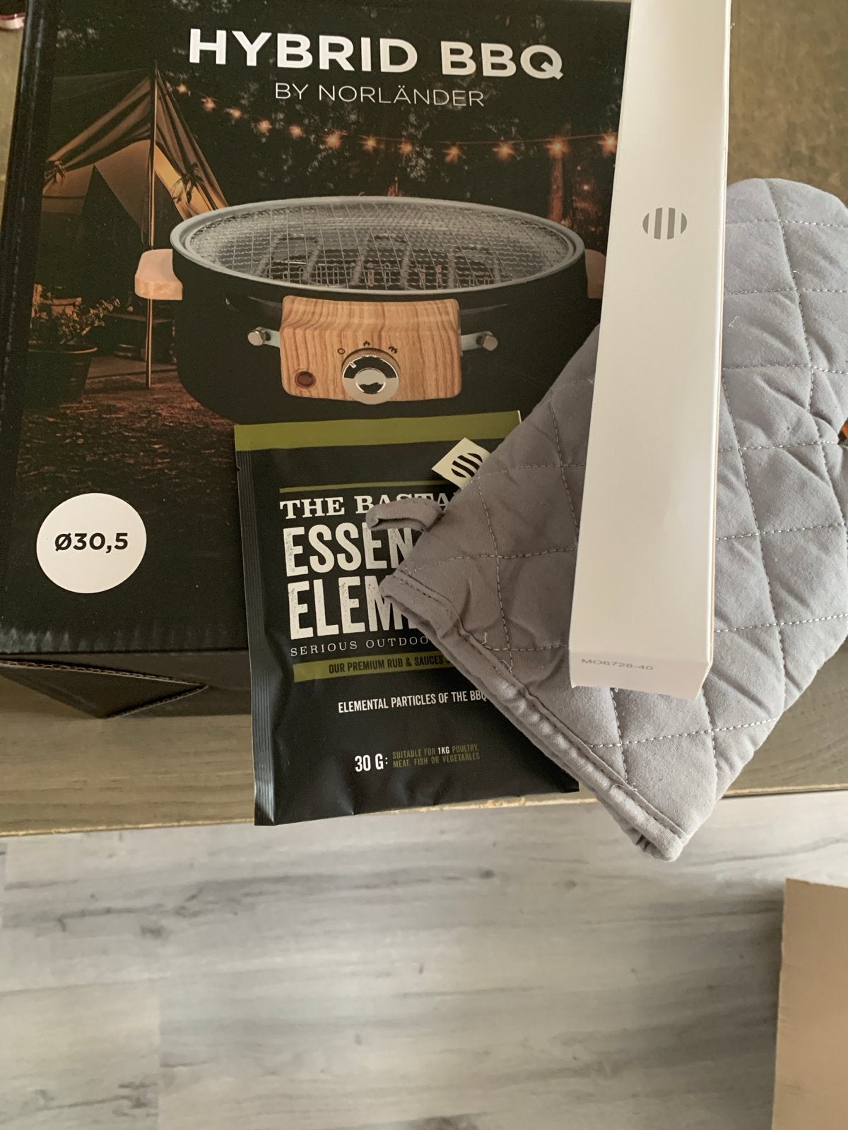 Norländer Hybride BBQ - Nieuw in doos, Ø30,5 cm, Ophalen of Verzenden, Nieuw