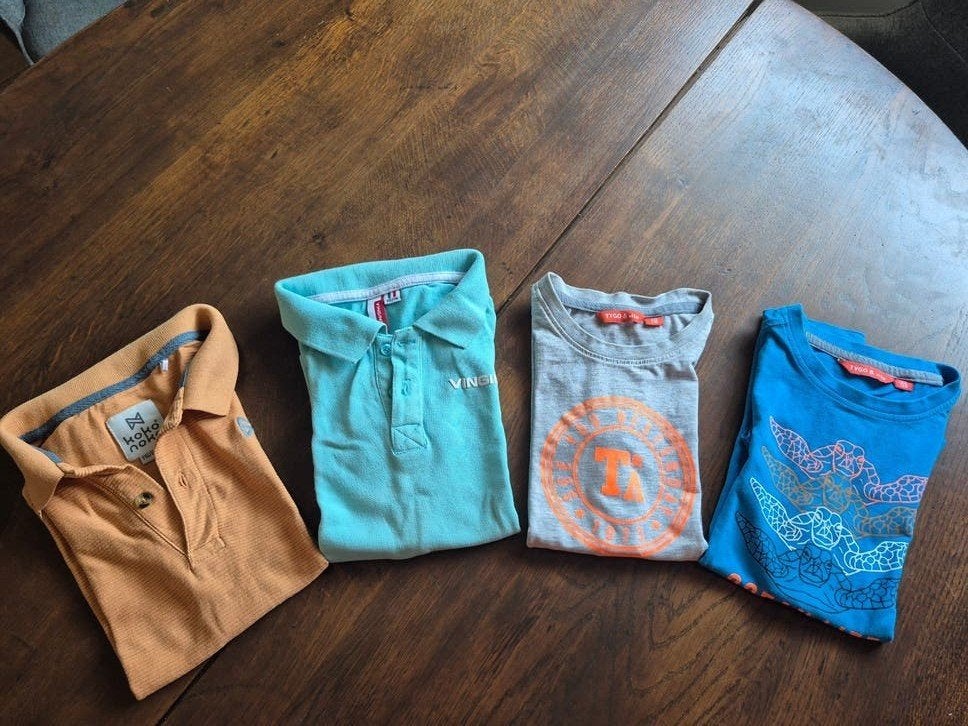 Tygo en Vito,  Kokos Noko en Vingino T Shirt set, Ophalen, Zo goed als nieuw, Maat 116
