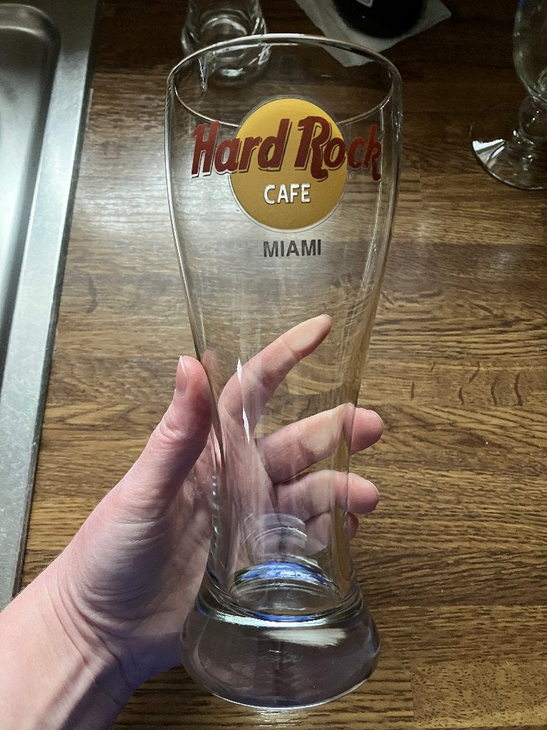 Glas Hard Rock Cafe - Miami, Ophalen of Verzenden, Zo goed als nieuw, Overige typen