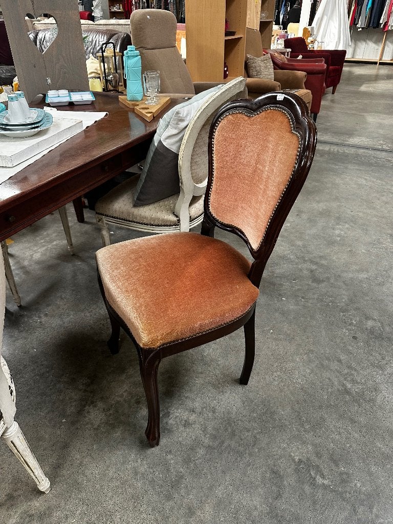 antieke houten barok eetkamerstoel 2x WD-028, Ophalen of Verzenden, 75 tot 100 cm, Stof, Minder dan 50 cm