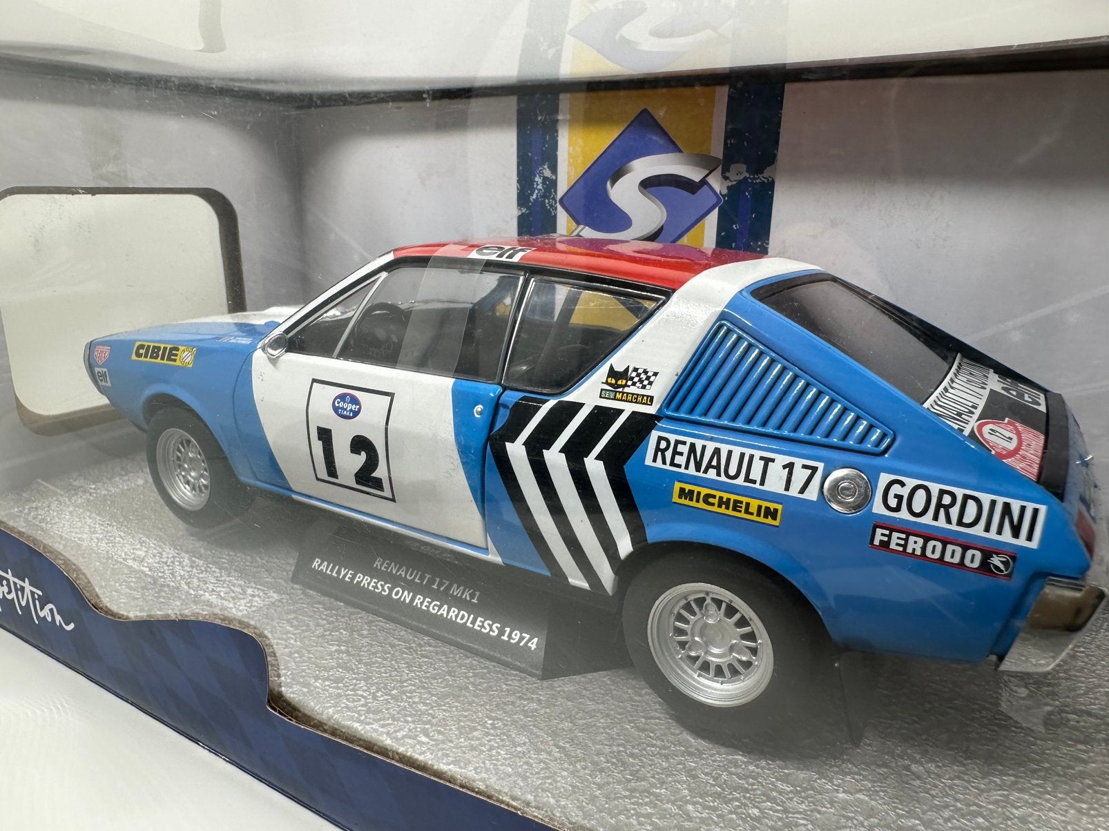 SOLIDO 1:18 RENAULT 17 #12 RALLY ON REGARDLESS 1974 S1803703, Hobby en Vrije tijd, Ophalen of Verzenden, Nieuw, Auto, Solido
