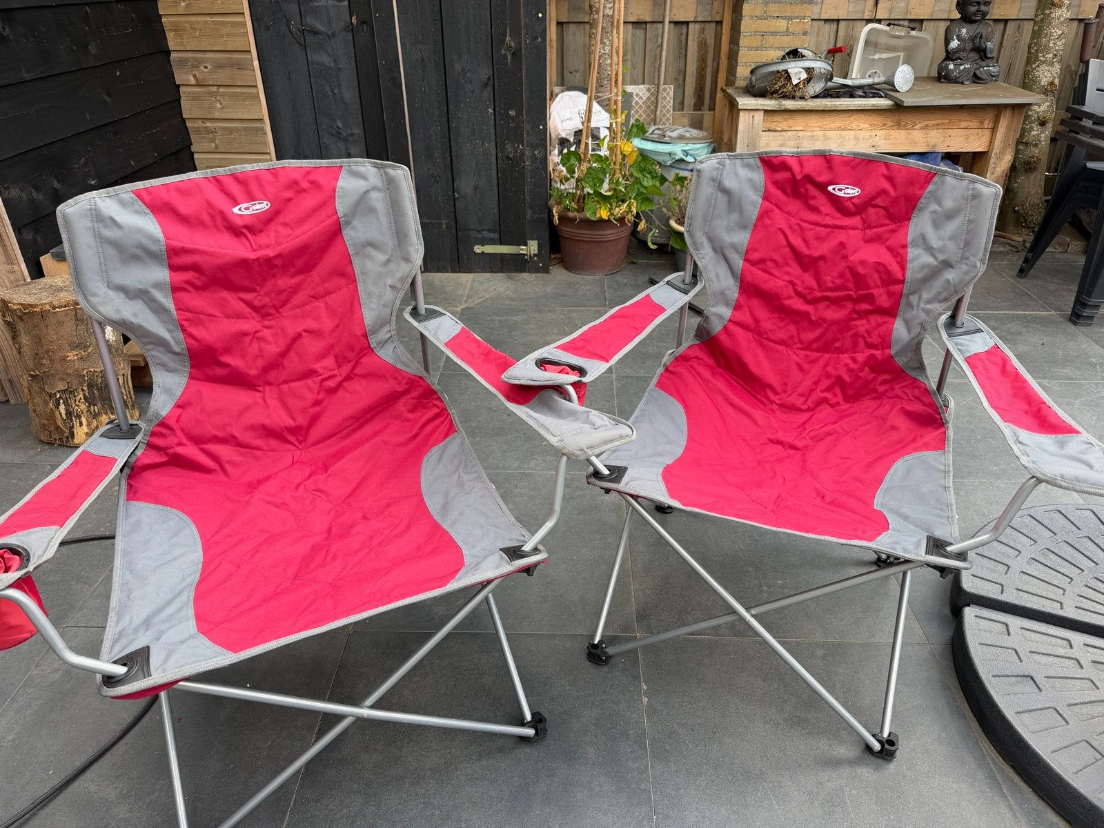 2x Gelert Triton XL Executive Campingstoelen met bekerhouder, Caravans en Kamperen, Ophalen, Nieuw