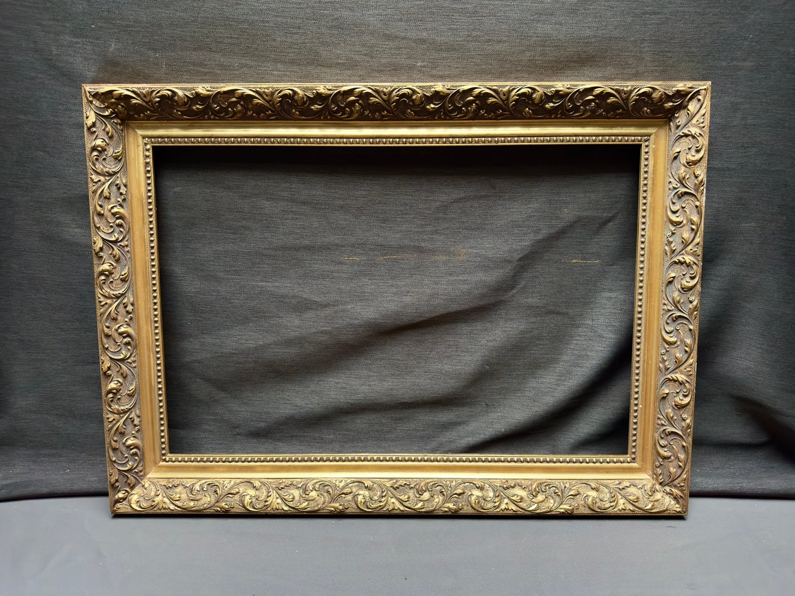 Rijk vergulde Barokke Schilderijlijst 40x60 cm, Gebruikt, Schilderijlijst, Met sierrand, Ophalen of Verzenden