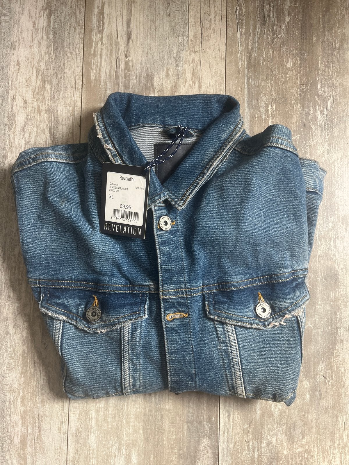 Revelation spijkerjack - Nieuw met kaartjes - Maat XL, Ophalen of Verzenden, Nieuw, Maat 56/58 (XL), Blauw