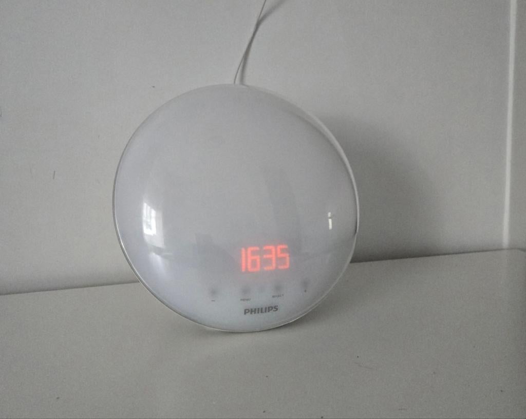 Philips SmartSleep Wake-Up Light HF3532 Wekkerlamp, Ophalen of Verzenden, Zo goed als nieuw, Digitaal
