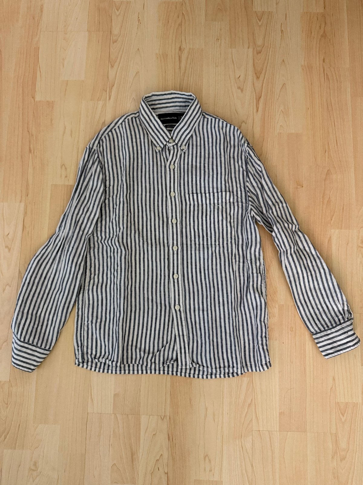 Abercrombie & Fitch Gestreept Linnen Zomer overhemd XS, Kleding | Heren, Overhemden, Ophalen of Verzenden, Gedragen, Meerkleurig