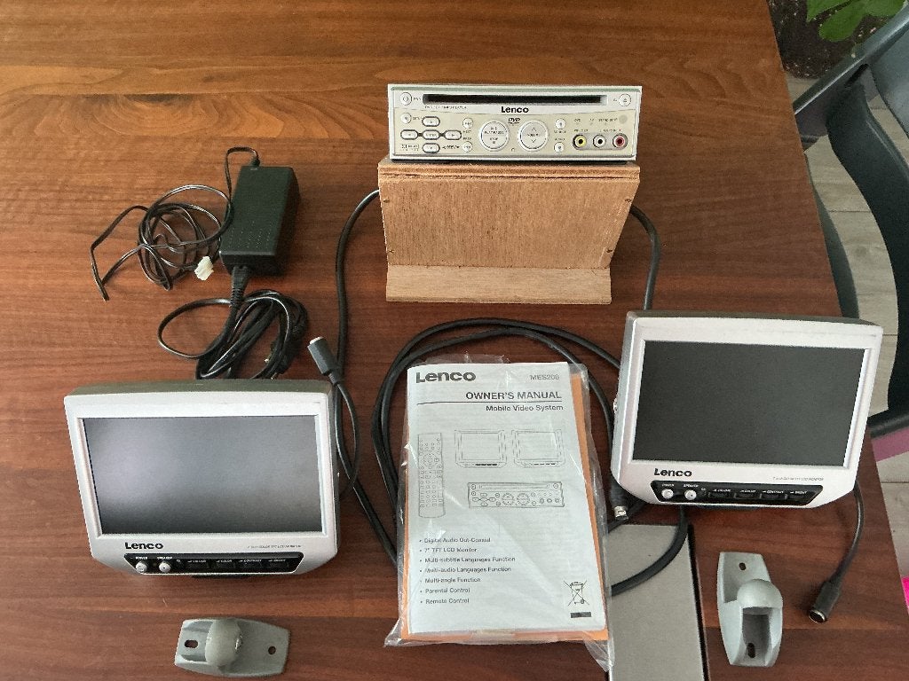 Dvd speler met twee schermen voor auto/caravan etc, Ophalen of Verzenden, Gebruikt, Dvd-speler, Overige merken