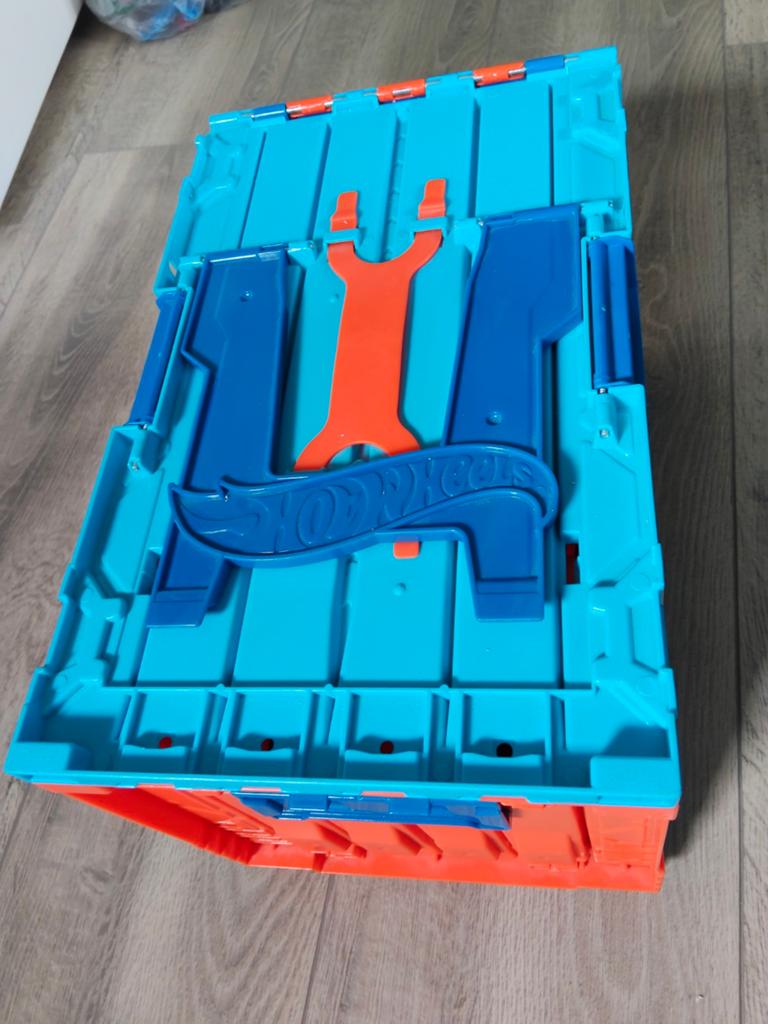 Hot Wheels Track Builder Racebaan - 3-in-1 Koffer, Kinderen en Baby's, Speelgoed | Racebanen, Ophalen, Racebaan, Zelf te bouwen